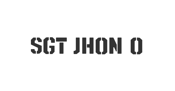 SGT Jhon O font thumb